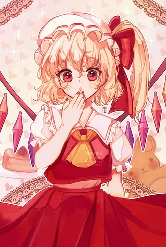 Personal art. Flandre Scarlet doing a cute pose.