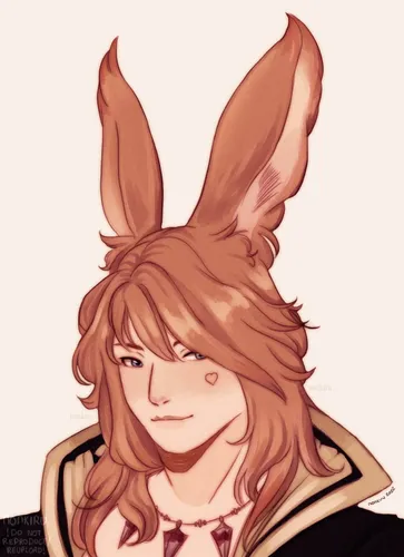 Commission for hamskal. A Viera, smirking.