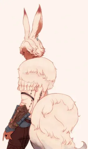 Commission for ruforpic. A Viera facing away from the camera.