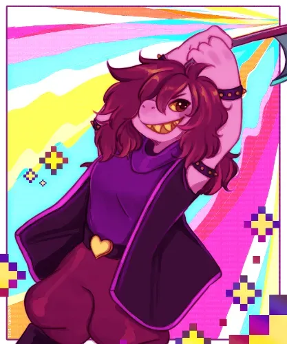 Personal art of Susie from Deltarune.
