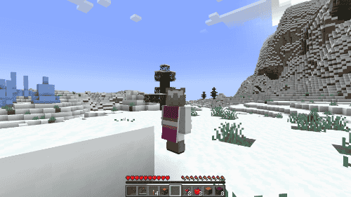Minecraft screenshot 1. A snowy plains.