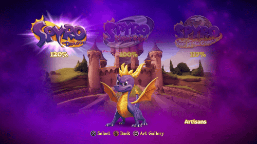 Spyro 1. 120% completed.